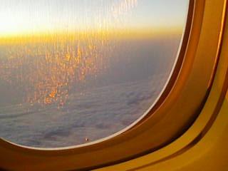 機内からの雲海の写真